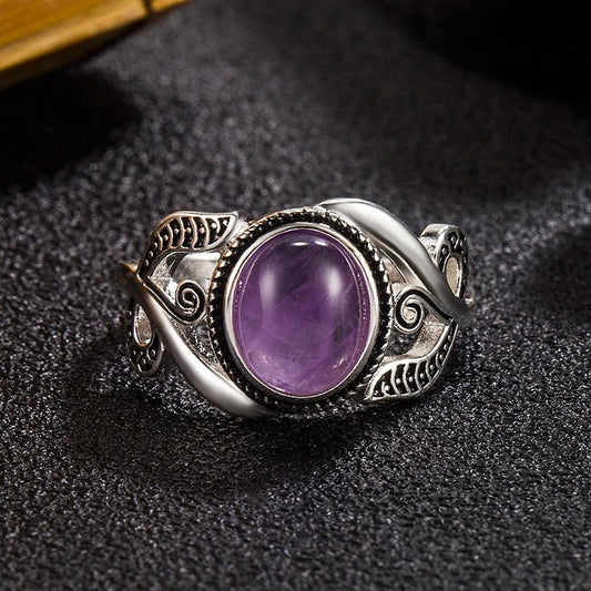 Front of Vintage Amethyst Ring
